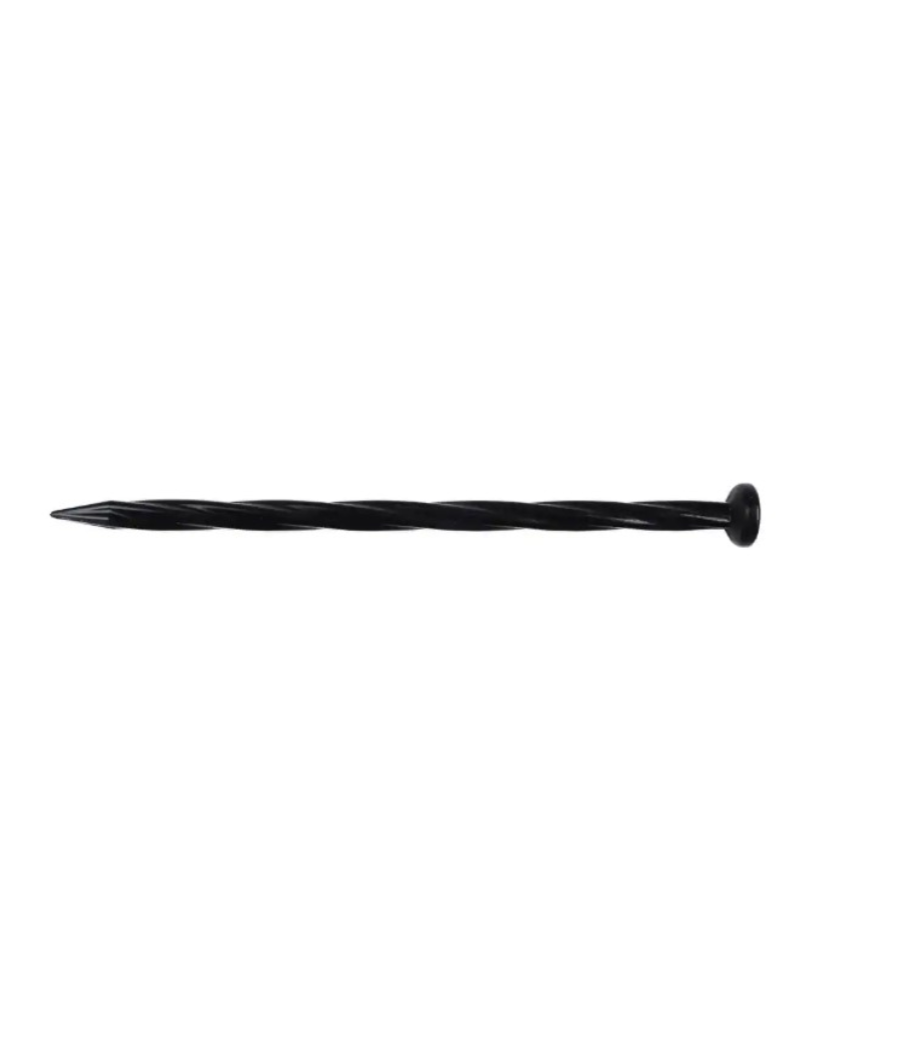 8 in. Black Nylon Spiral Anchoring Spike Pack (144-Count)