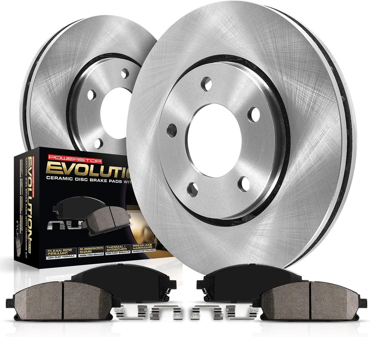 Power Stop KOE3167 Autospecialty Front Replacement Brake Kit-OE Brake Rotors & Ceramic Brake Pads, Ford/Lincoln