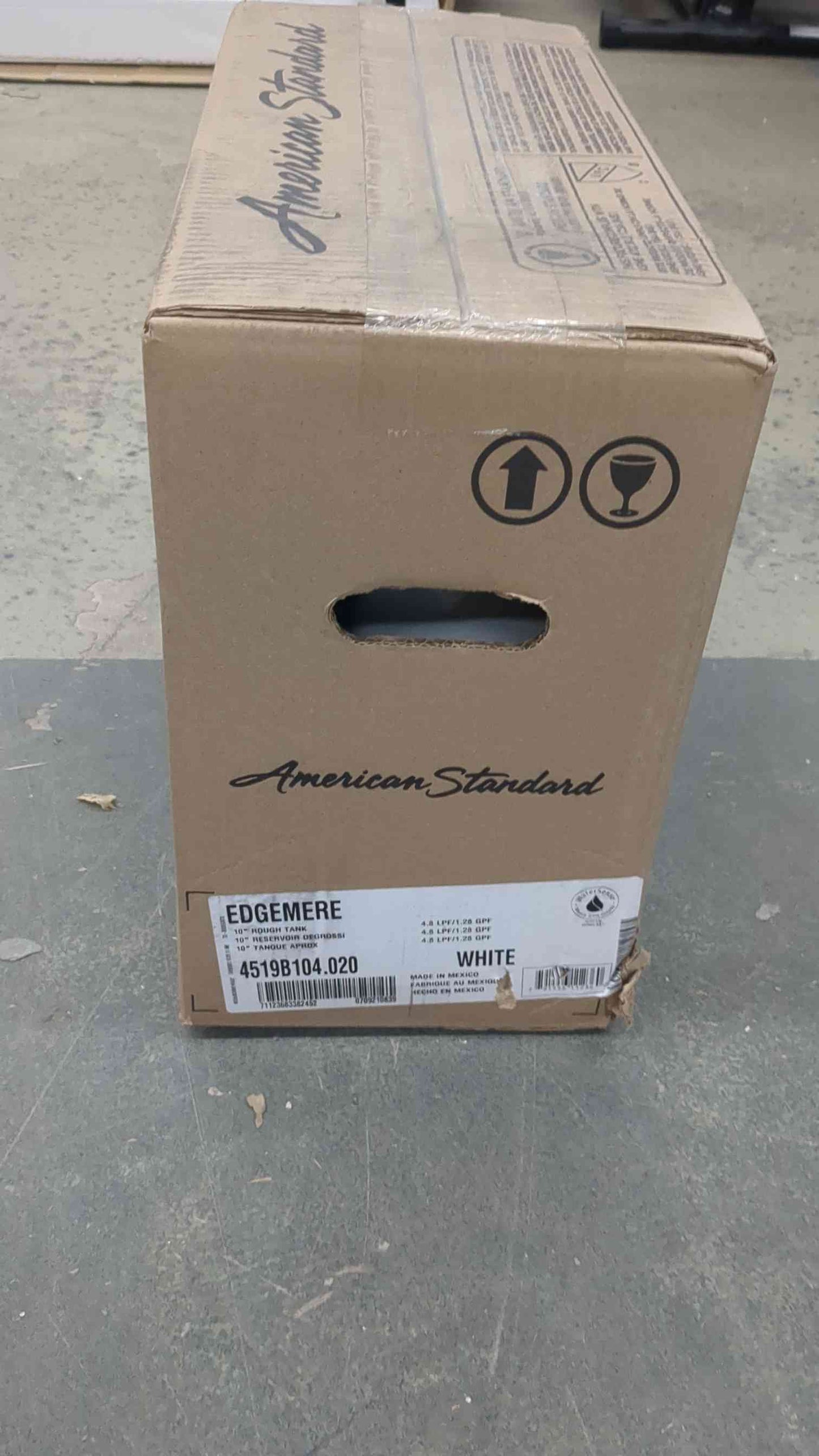 Edgemere 1.28 GPF Single Flush Toilet Tank Only in White