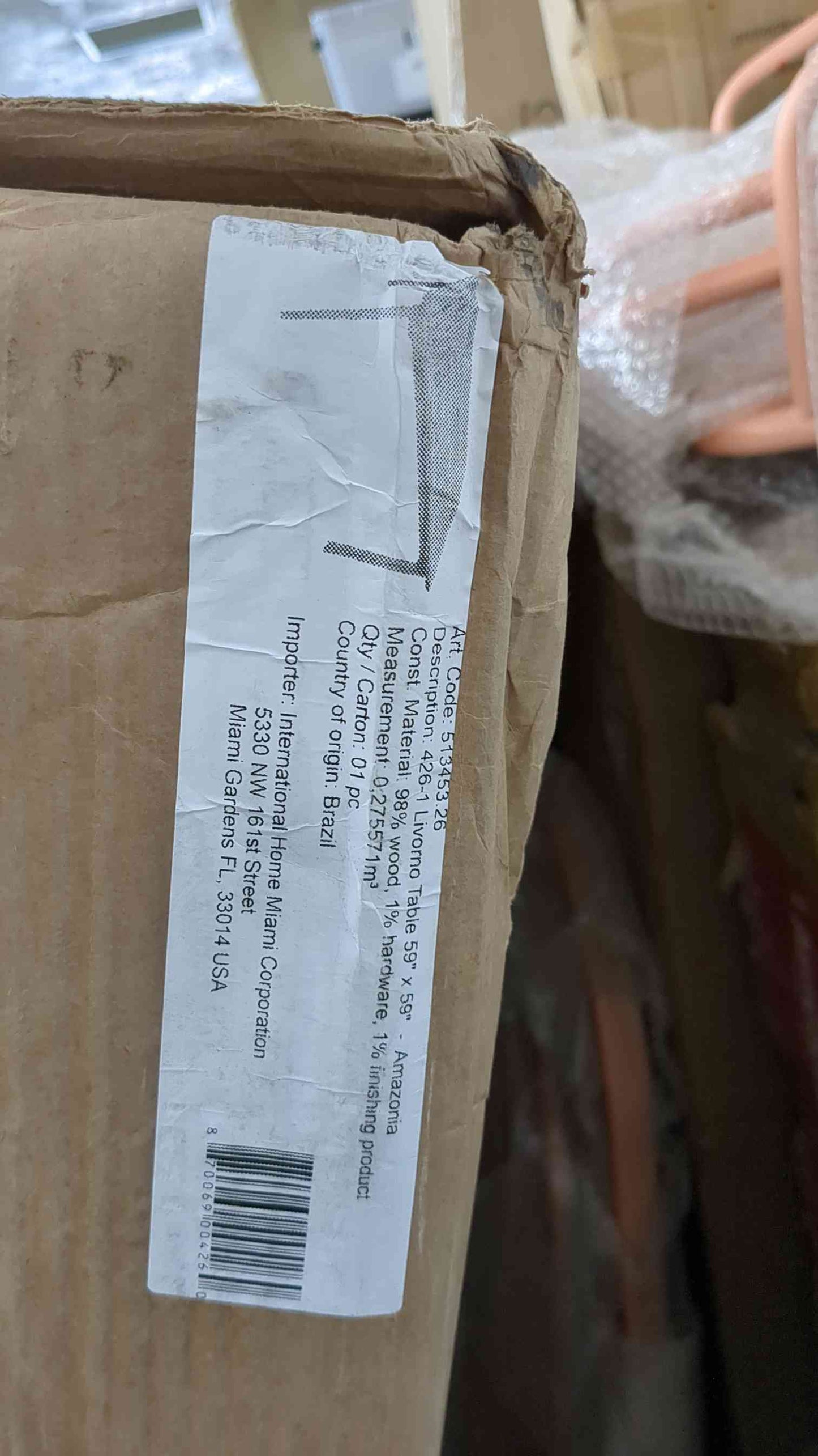 Livorno Table, Solid Wood 100% FSC Certified Square Patio Table