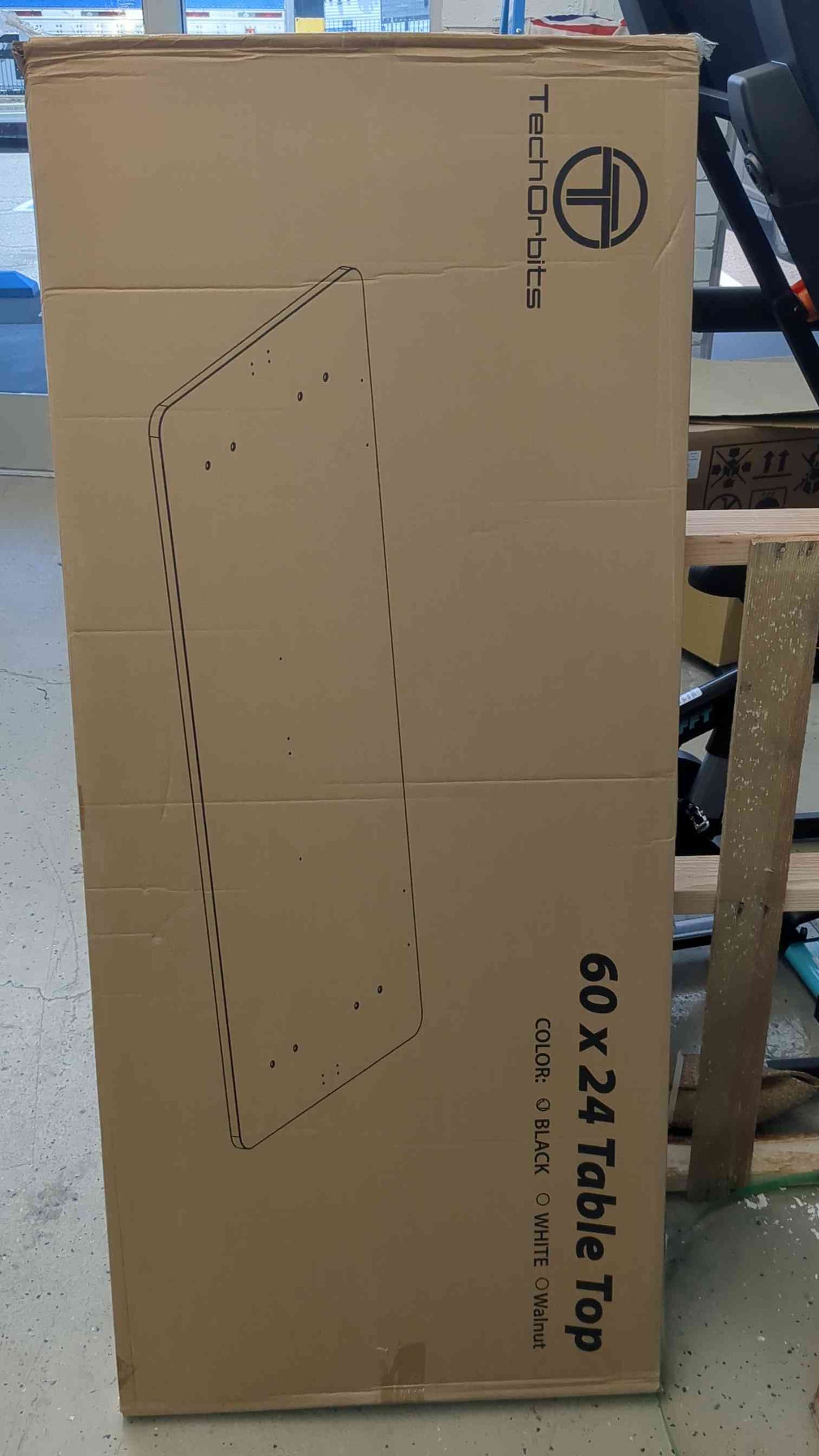 TechOrbits Electric Standing MDF Table Top 60 Inch - Black