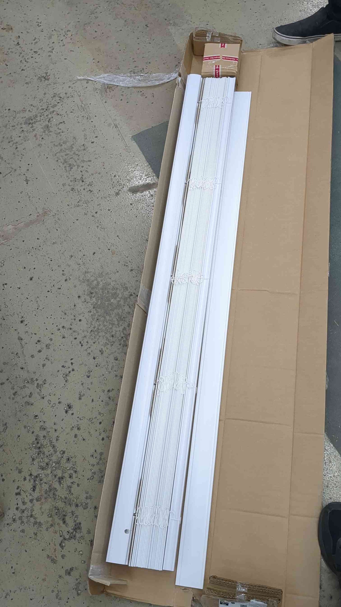 Faux Wood Blinds, White, 58" W x 48" H