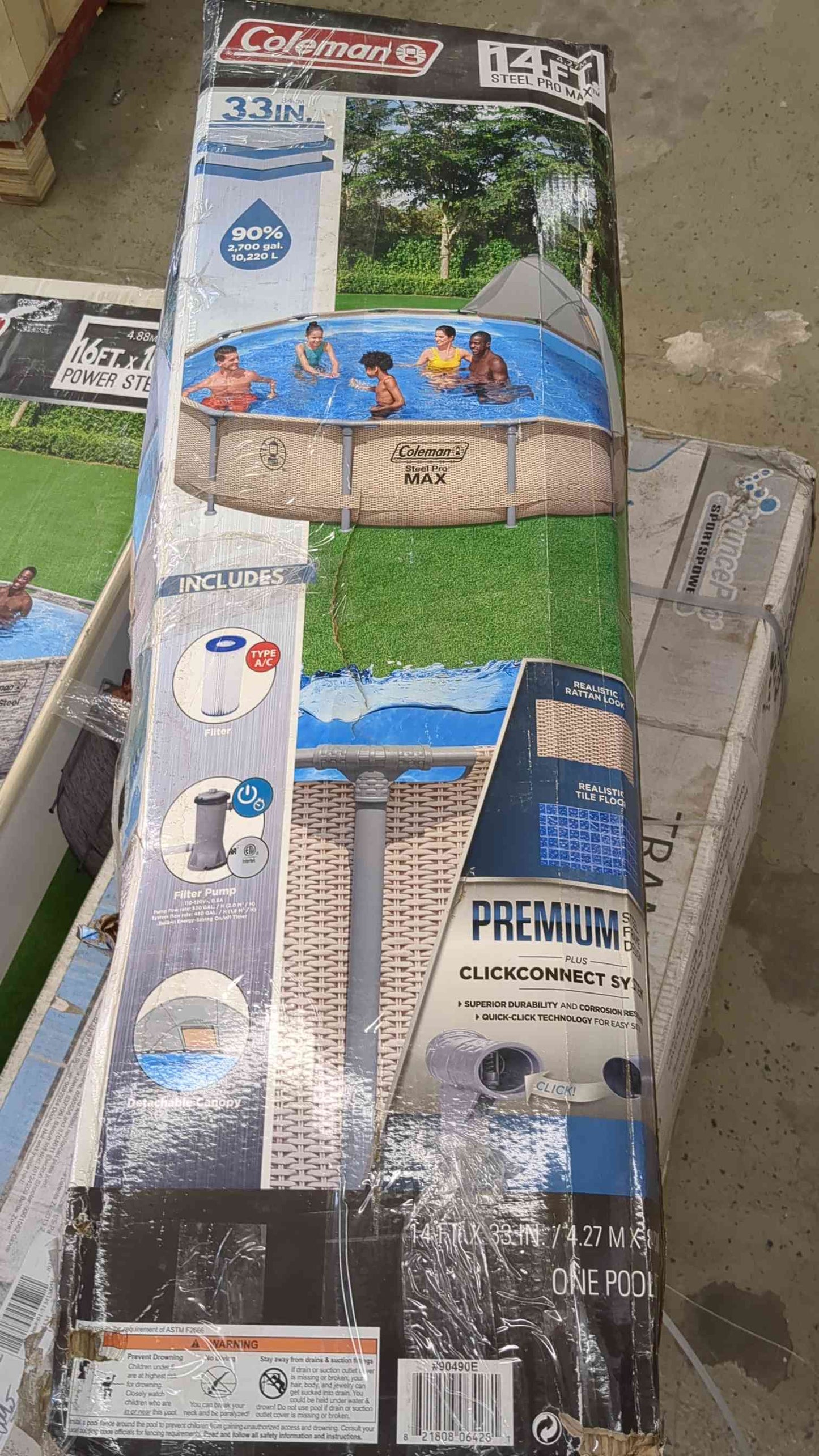 Coleman Steel Pro Max 14' x 33" Round Metal Frame Above Ground Pool Set