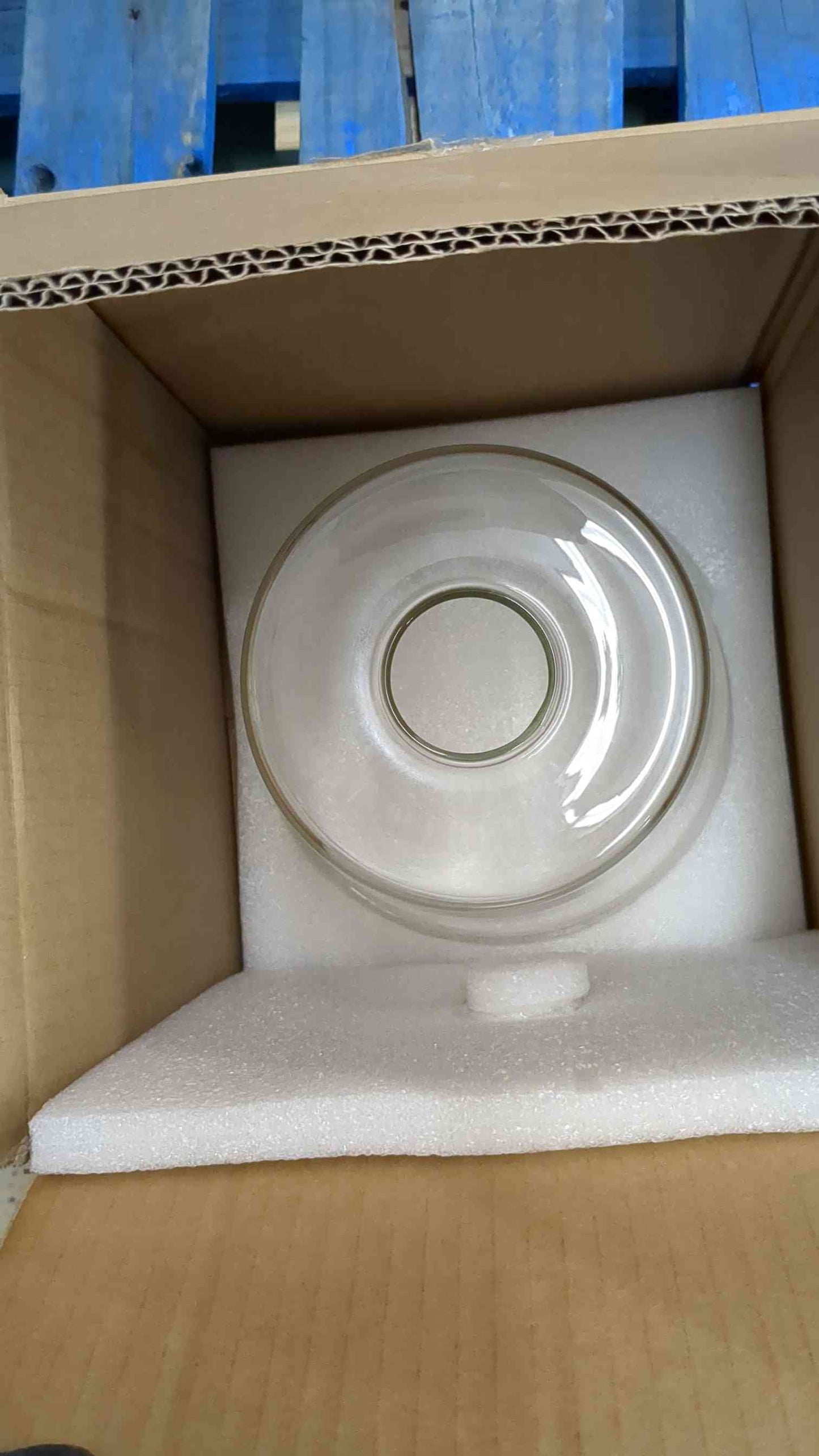 2-1/4 in. Large Clear Glass Tapered Drum Pendant Light Shade