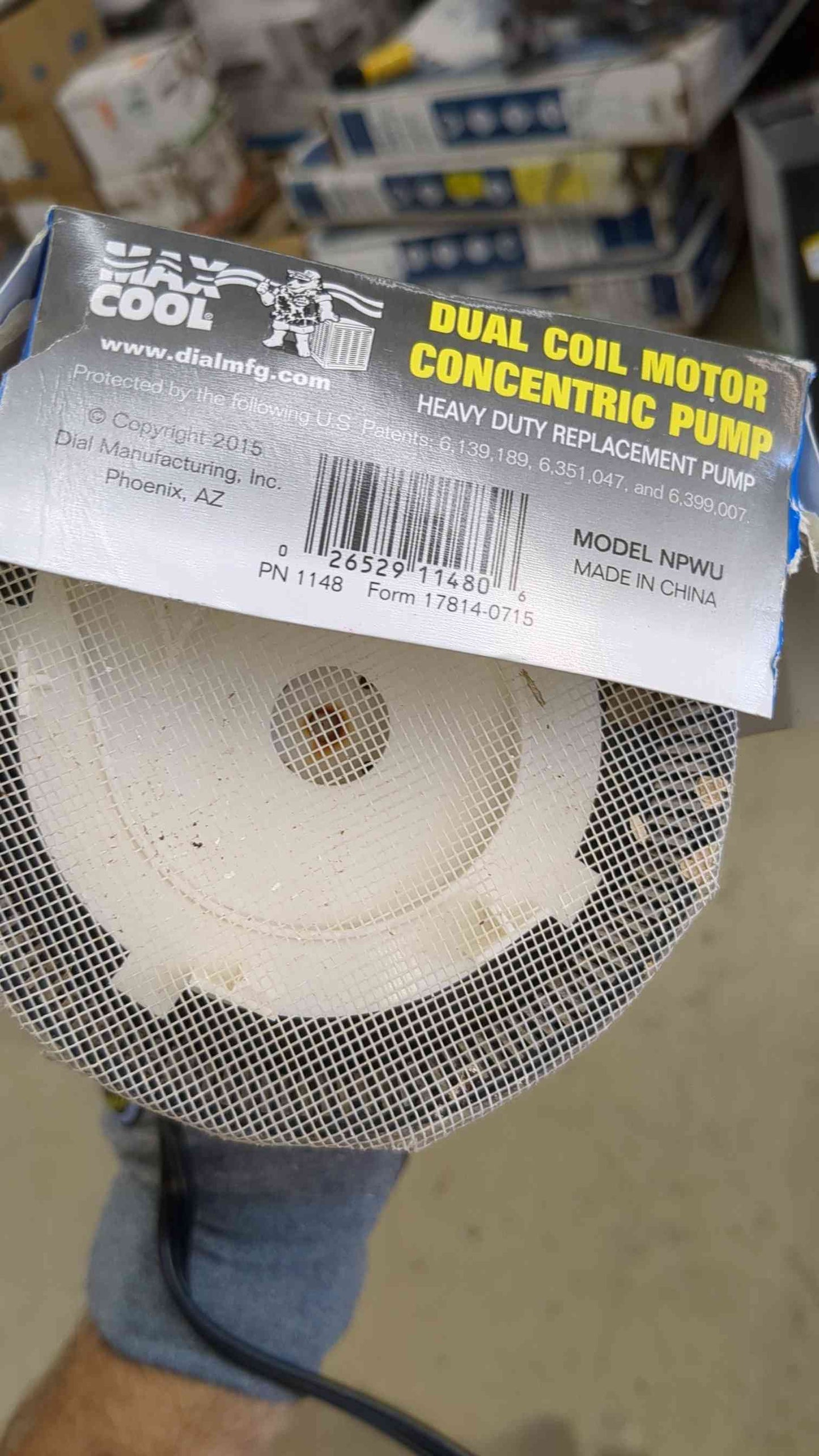 DIAL Narrow Profile Window Cooler Replacement Pump