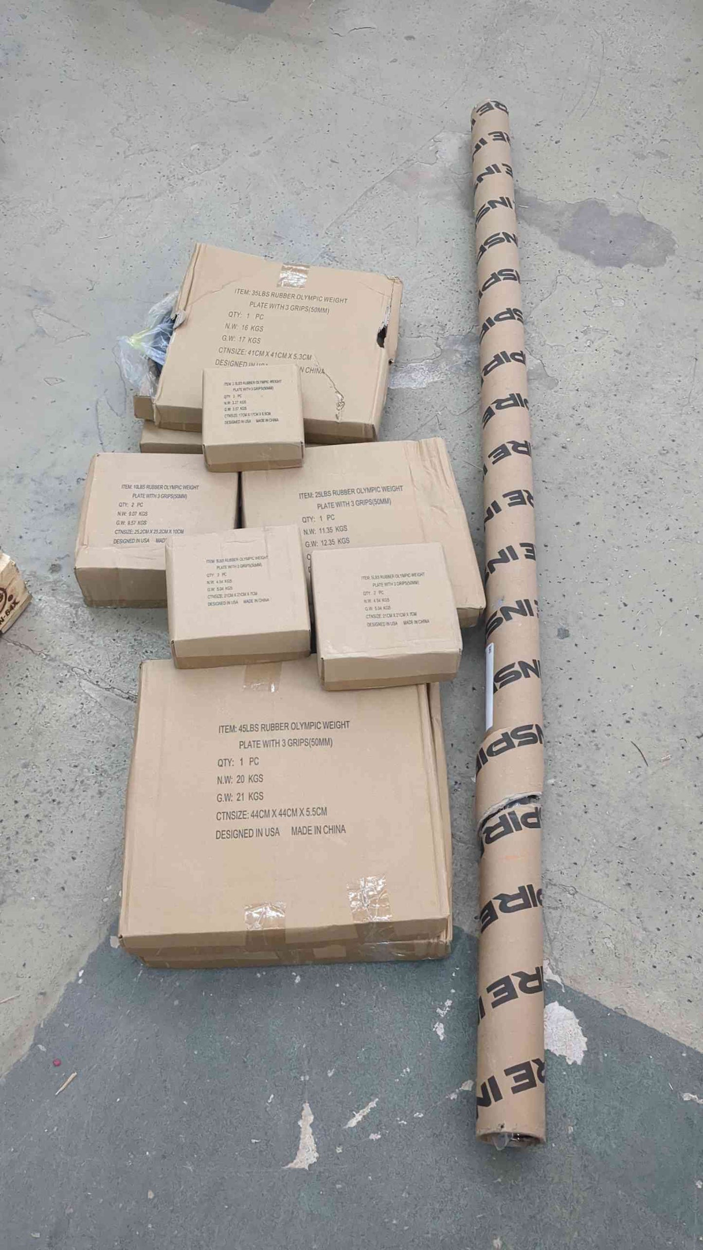 Inspire Fitness 300lb Olympic Weights with Barbell