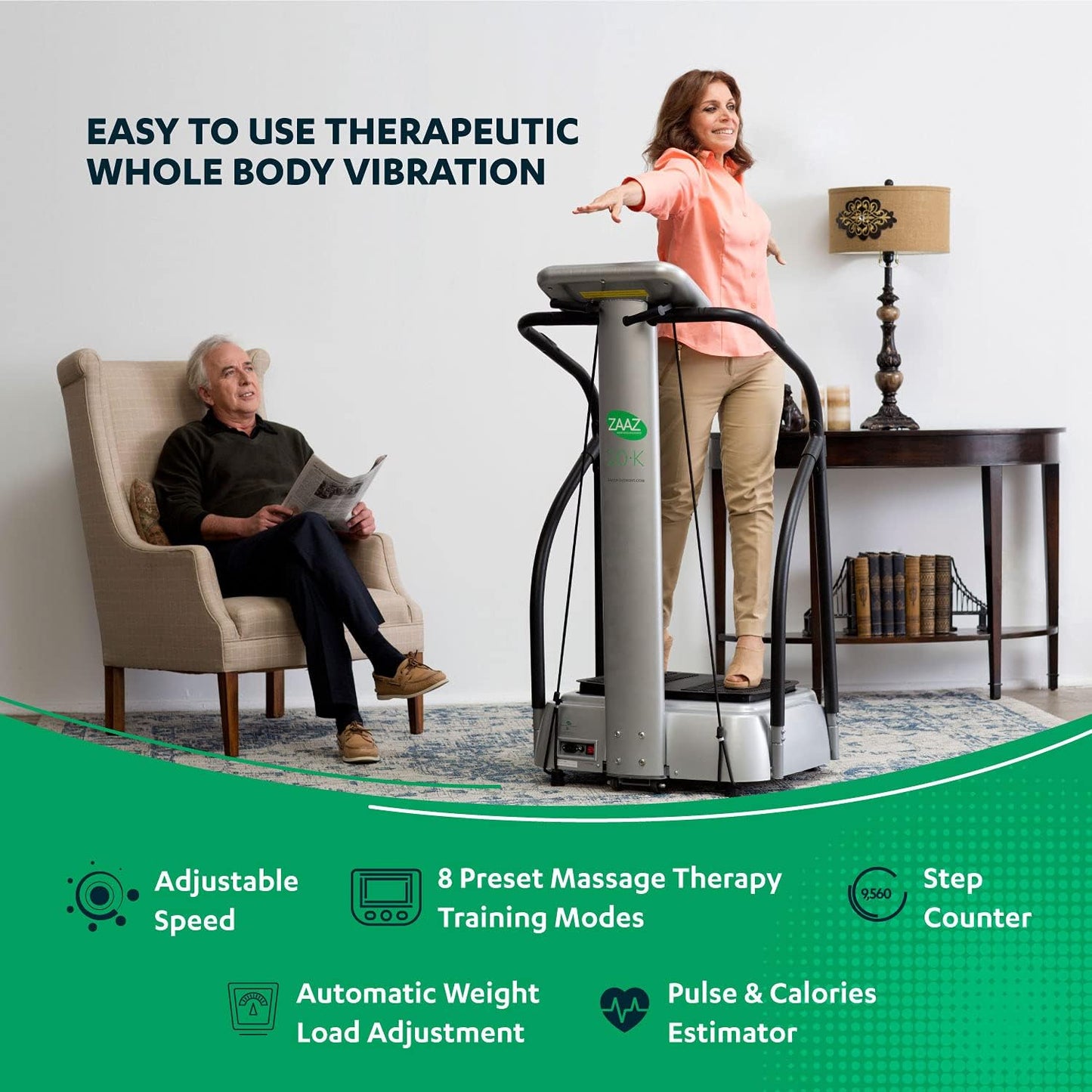 Zaaz 20K WBV Machine Whole Body Vibration Therapy for Home