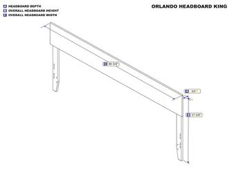 Orlando Headboard King Walnut