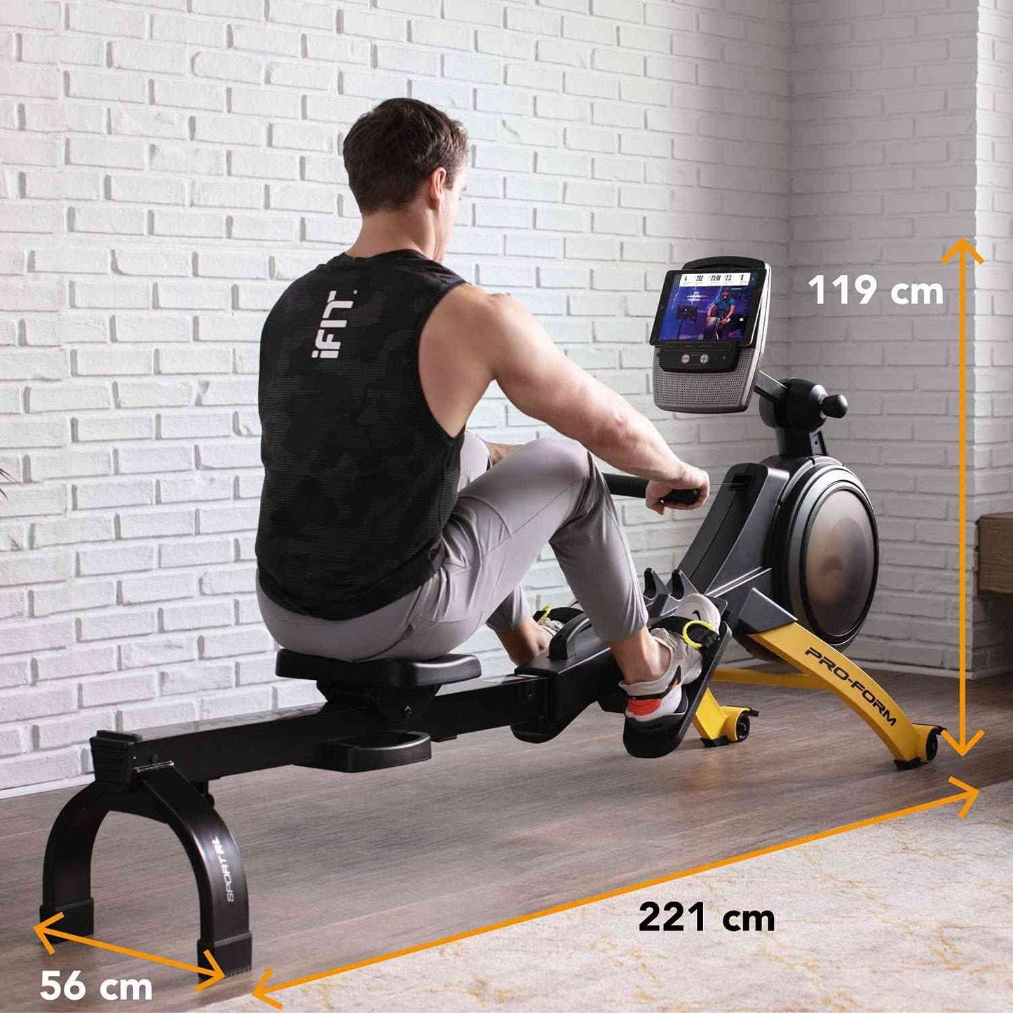 ProForm Sport RL Folding Rower- Yellow