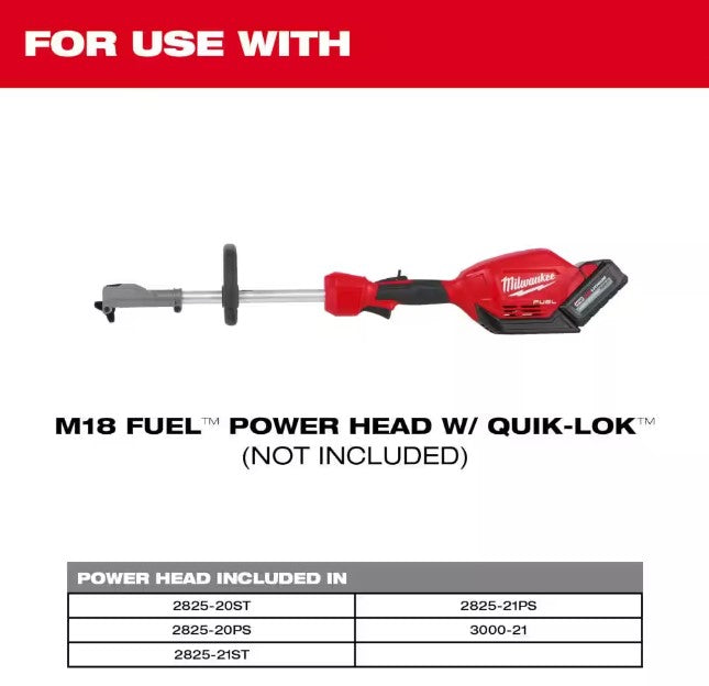 Milwaukee M18 FUEL 3 ft. Extension Attachment for Milwaukee QUIK-LOK Attachment System