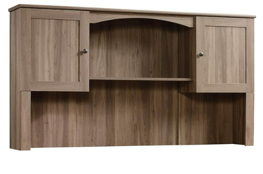 Sauder Harbor View Hutch, Salt Oak finish, Country Rustic, L: 66.14" x W: 12.60" x H: 36.18"