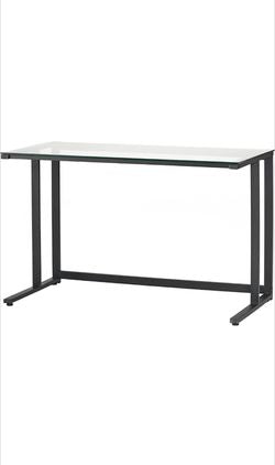 Computer Desk - Clear Glass, Black